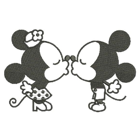 Matriz Bordado Mickey e Minnie Contorno 1