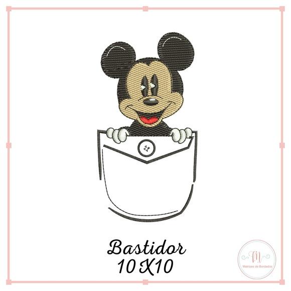Matriz Bordado Mickey no Bolso