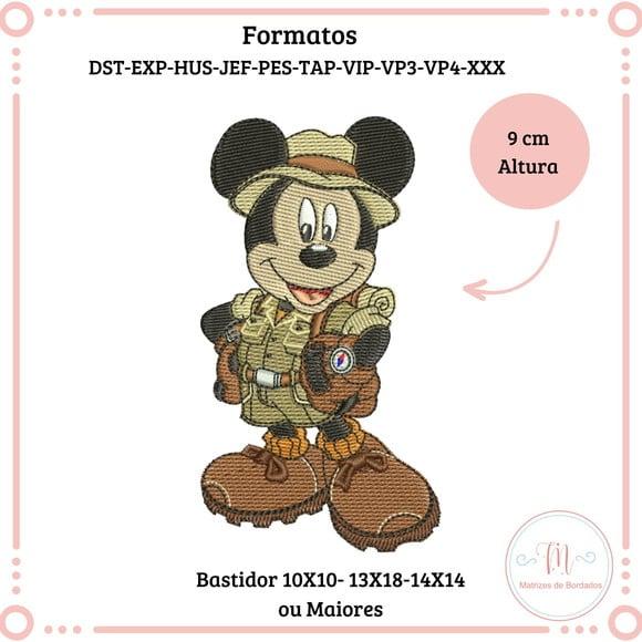 Matriz Bordado Mickey Safari