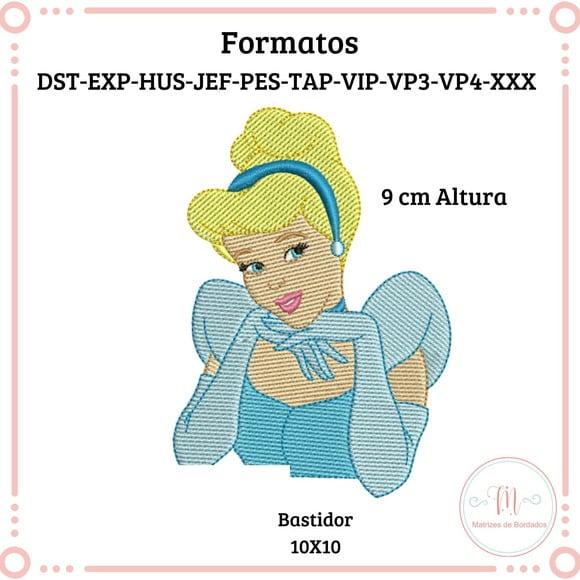 Matriz Bordado Princesa - Cinderela