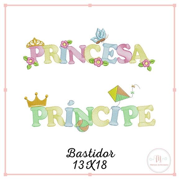 Matriz Bordado Princesa e Príncipe (Pontos Leves)