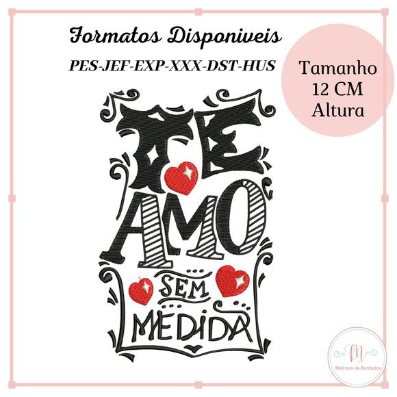 Matriz Bordado Te Amo (Dia dos Namorados)