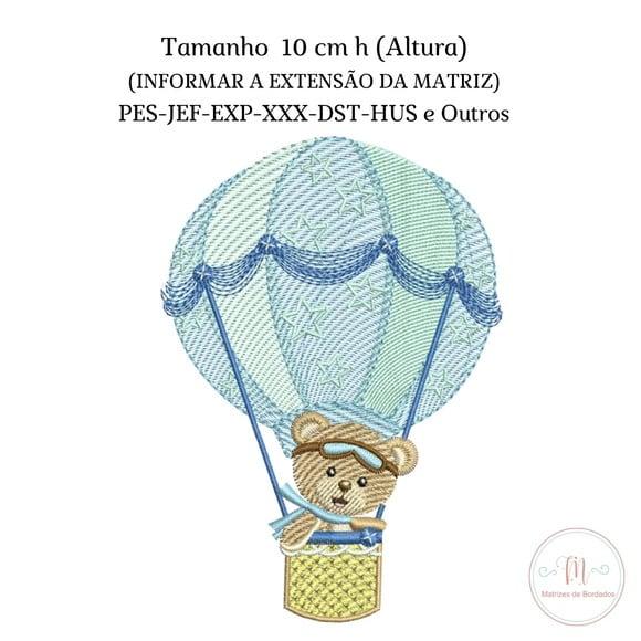 Matriz Bordado Urso no Balão (Pontos Leves)