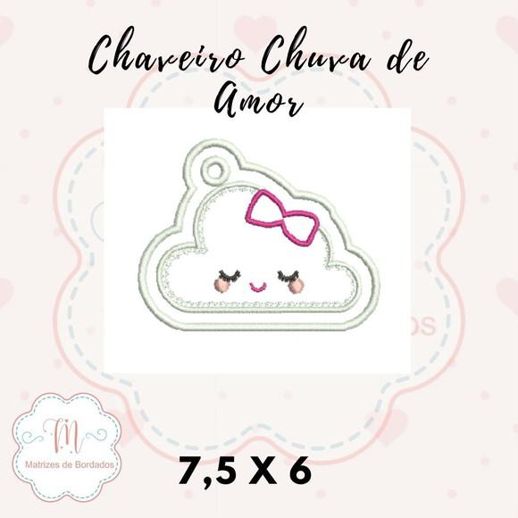 Matriz de Bordado - Chaveiro Chuva de Amor