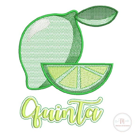 Matriz de Bordado - Semaninha Frutas com Pontos Decorados