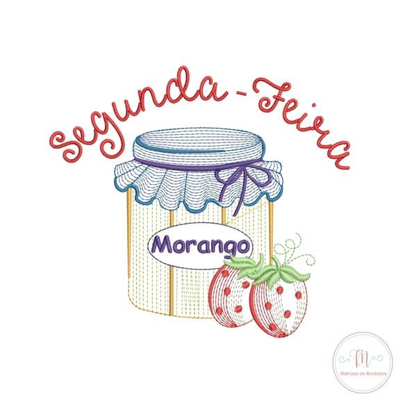 Matriz de Bordado - Semaninha Potes de Doces de Frutas