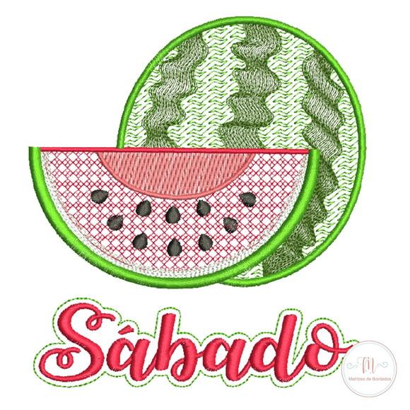 Matriz de Bordado - Semaninha Frutas com Pontos Decorados