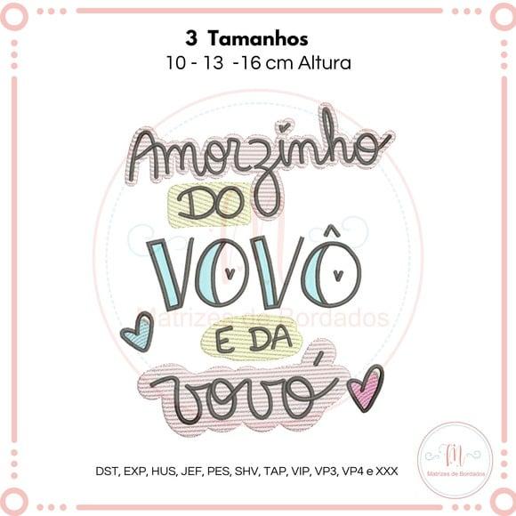Matriz de Bordado Amorzinho do Vovô e da Vovó