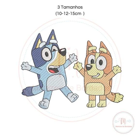 Matriz de Bordado Bluey e Bingo Juntas