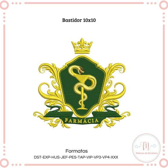Matriz de Bordado Brasão Farmácia