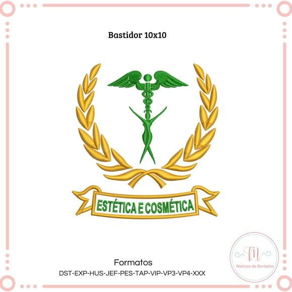 Matriz de Bordado Brasão Estética e Cosmética