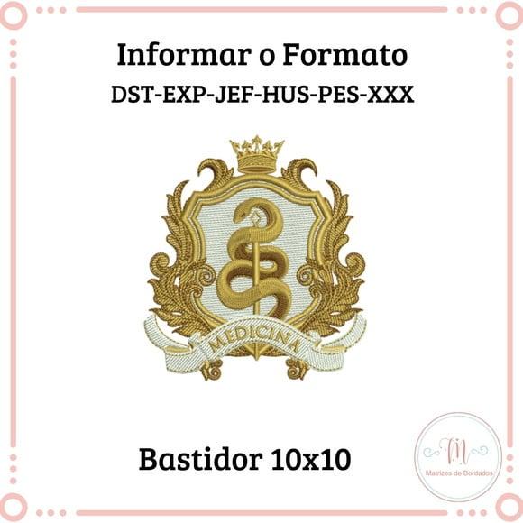 Matriz de Bordado Brasão Medicina