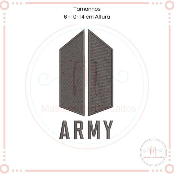 Matriz de Bordado Bts Army K-pop