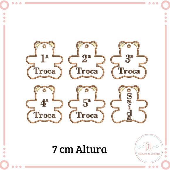 Matriz de Bordado Chaveiro Troca - Urso