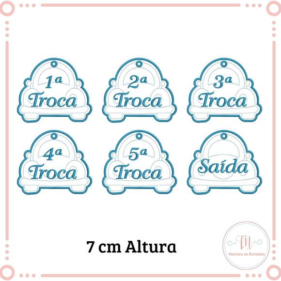Matriz de Bordado Chaveiro Troca - Carro