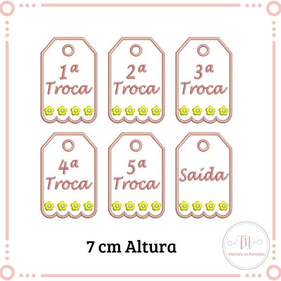 Matriz de Bordado Chaveiro Troca - Flores
