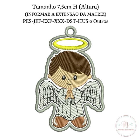 Matriz de Bordado Chaveiro Anjo
