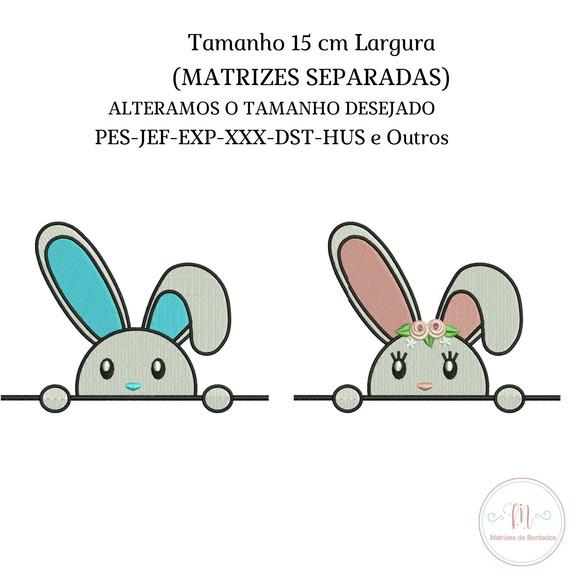 Matriz de Bordado Coelhinho e Coelhinha