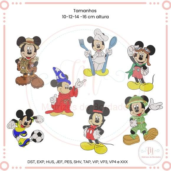 Matriz de Bordado Coleção Mickey ( 7 Mickeys)