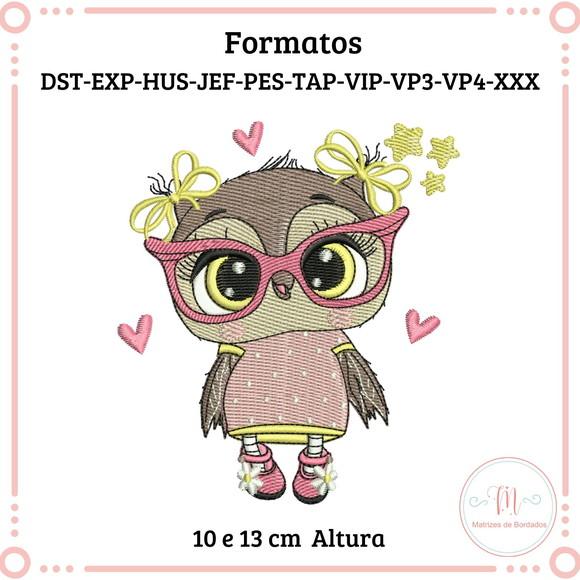 Matriz de Bordado Coruja Fofa