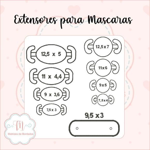 Matriz de Bordado Extensores para Máscaras (Aplicado)