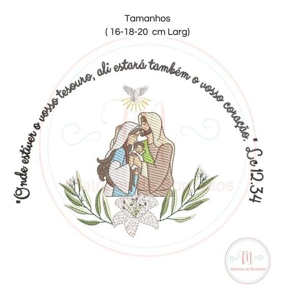 Matriz de Bordado Familia Sagrada