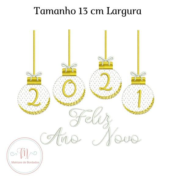 Matriz de Bordado Feliz Ano Novo 2021