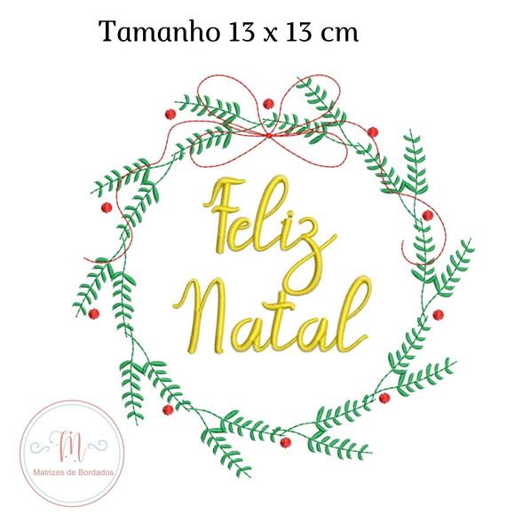 Matriz de Bordado Guirlanda Feliz Natal