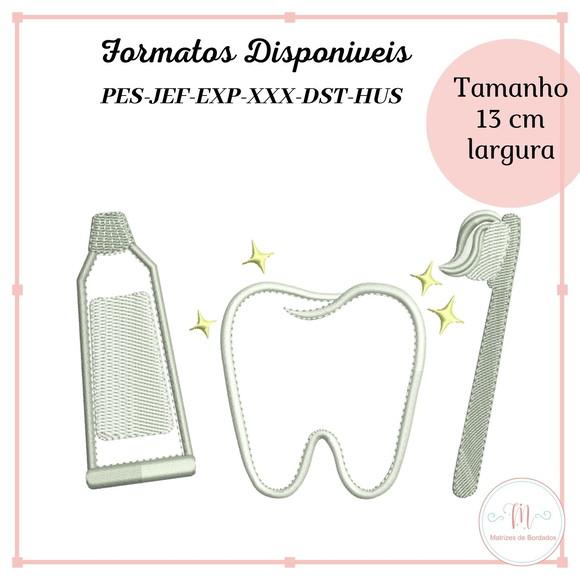 Matriz de Bordado Kit Dentinho (Aplique)