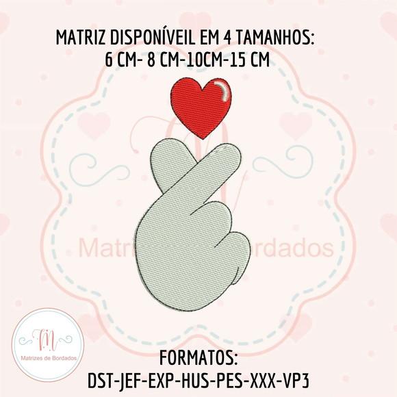Matriz de Bordado Kpop Coração Coreano 2