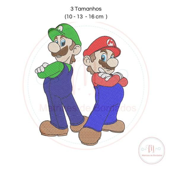 Matriz de Bordado Mario e Luigi