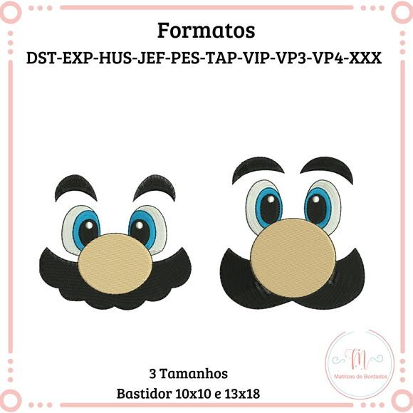 Matriz de Bordado Mario Bros e Luigi