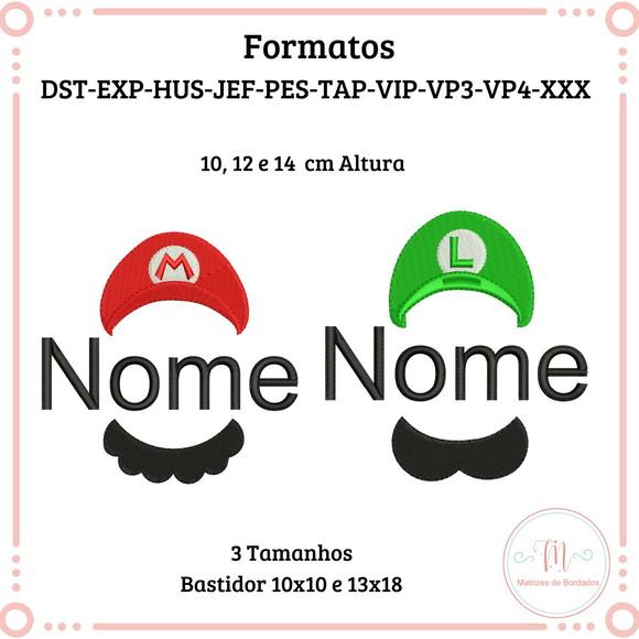 Matriz de Bordado Mario Bros (nome)