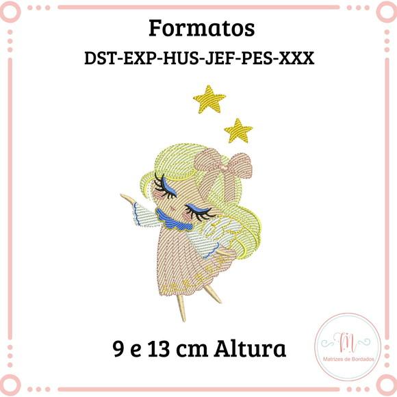 Matriz de Bordado Menina Linda