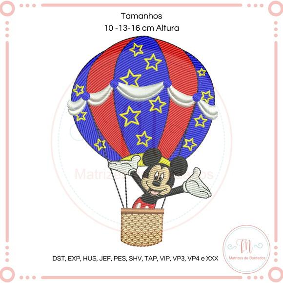Matriz de Bordado Mickey no Balão
