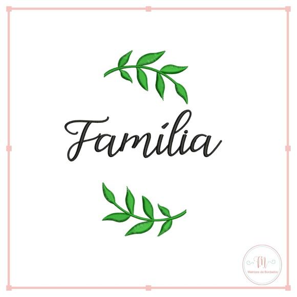 Matriz de Bordado Nomes Motivacionais Folhas
