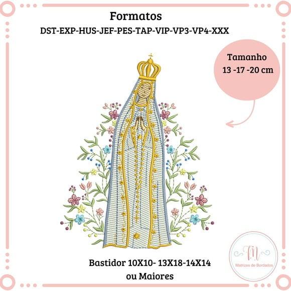 Matriz de Bordado Nossa Senhora Floral
