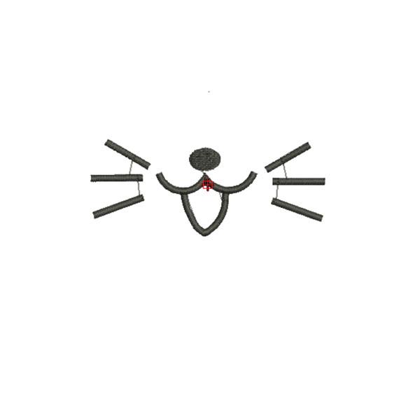 Matriz de Bordado para Máscara Rosto Gato