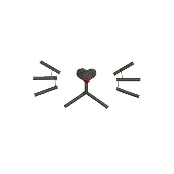 Matriz de Bordado para Máscara Fucinho Gato