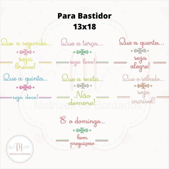 Matriz de Bordado Semaninha- Que a Semana Seja ...