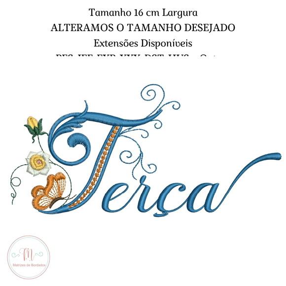 Matriz de Bordado Semaninha Floral e Borboleta