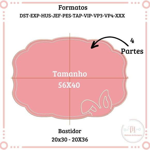 Matriz de Bordado Sousplat Coelho