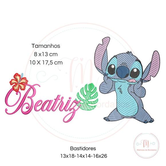 Matriz de Bordado Stitch + Nome (personalizado)