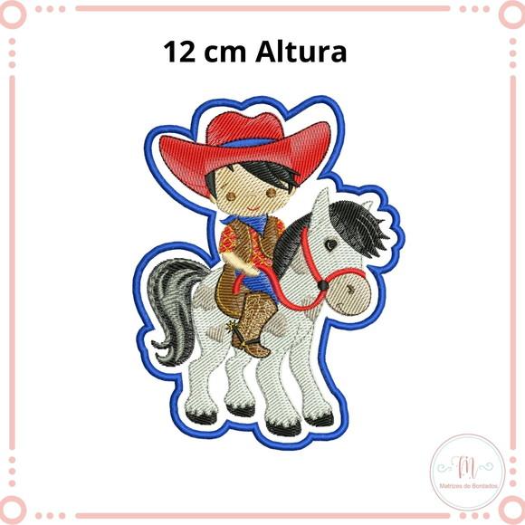 Matriz de Bordado Tag Menino CowBoy
