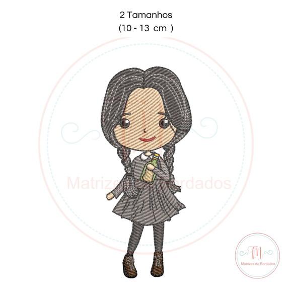 Matriz de Bordado Wandinha Cute Família Addams
