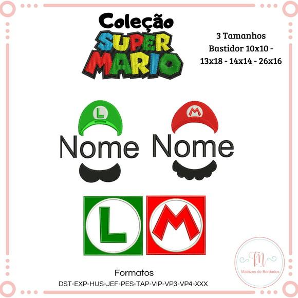 Matrizes de Bordado Coleção Super Mario