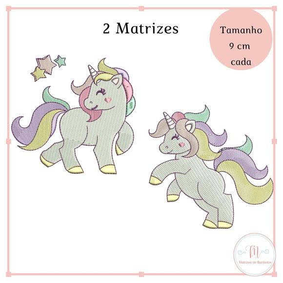 Matrizes de Bordado Unicórnios (2 Arquivos)