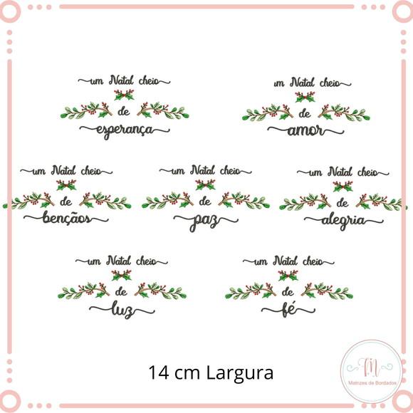 Matrizes de Bordados - Frases Motivacionias - Um Natal Cheio