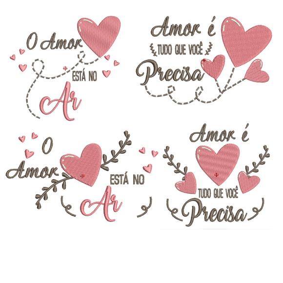 Matrizes de Bordados Frases O Amor é...