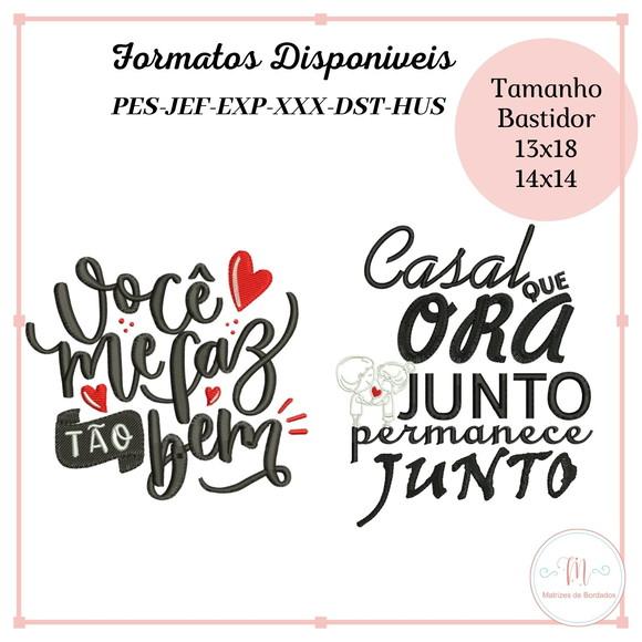 Matrizes de Bordados Frases Amor